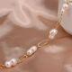 22K Gold Plated Baroque Pearl Bracelet for Women